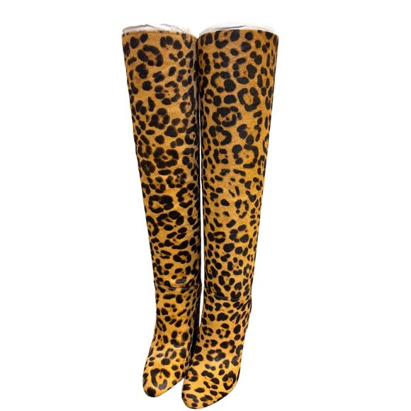 Antonio Melani Animal Print Knee-High Boots Size 5 New With Box - Picture 3 of 10